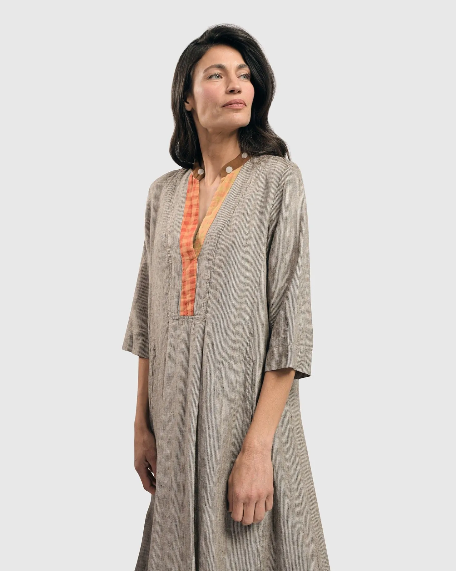 Cool Breeze Linen Maxi Dress, Ecru