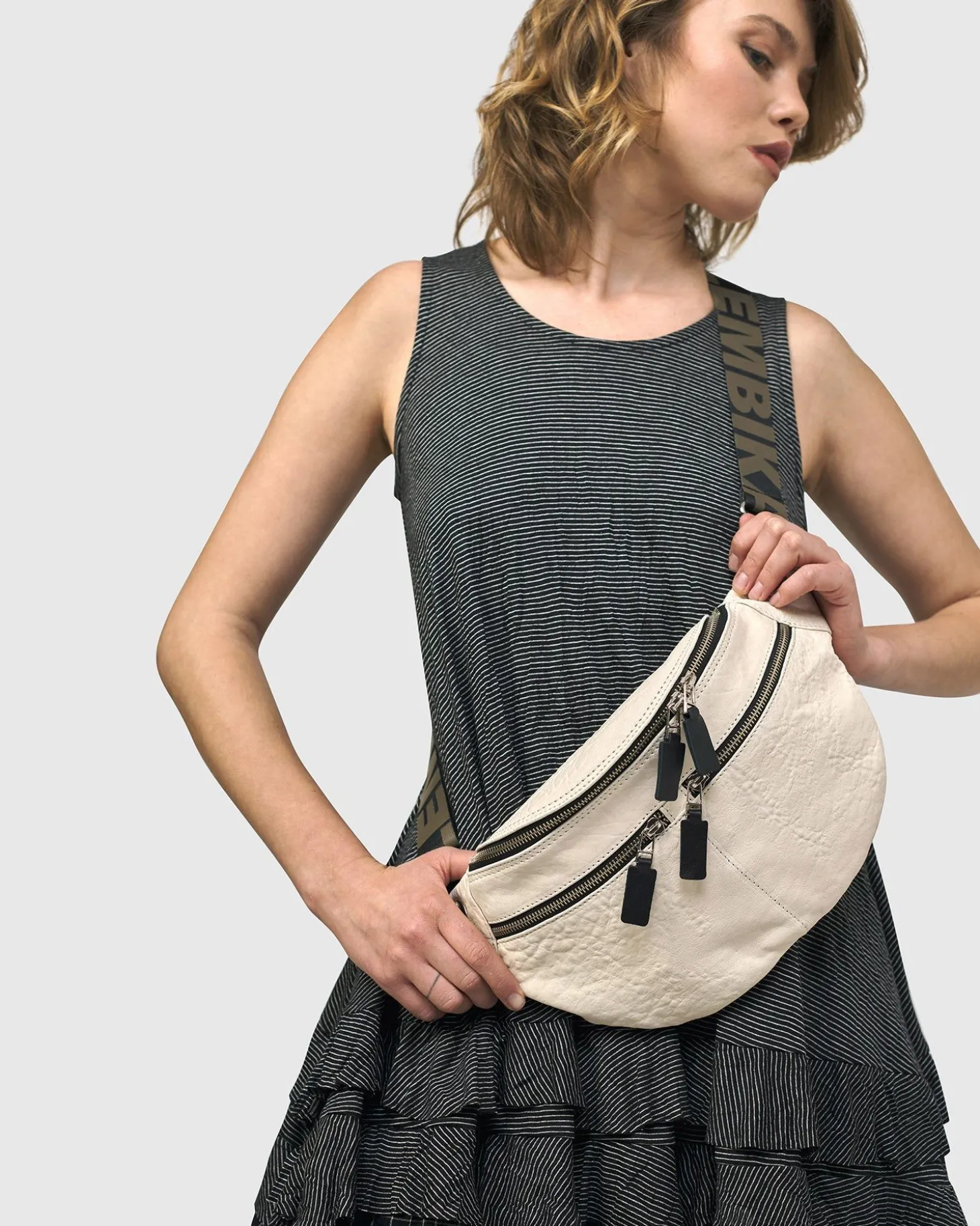 Crossbody Sling Bag, Ivory