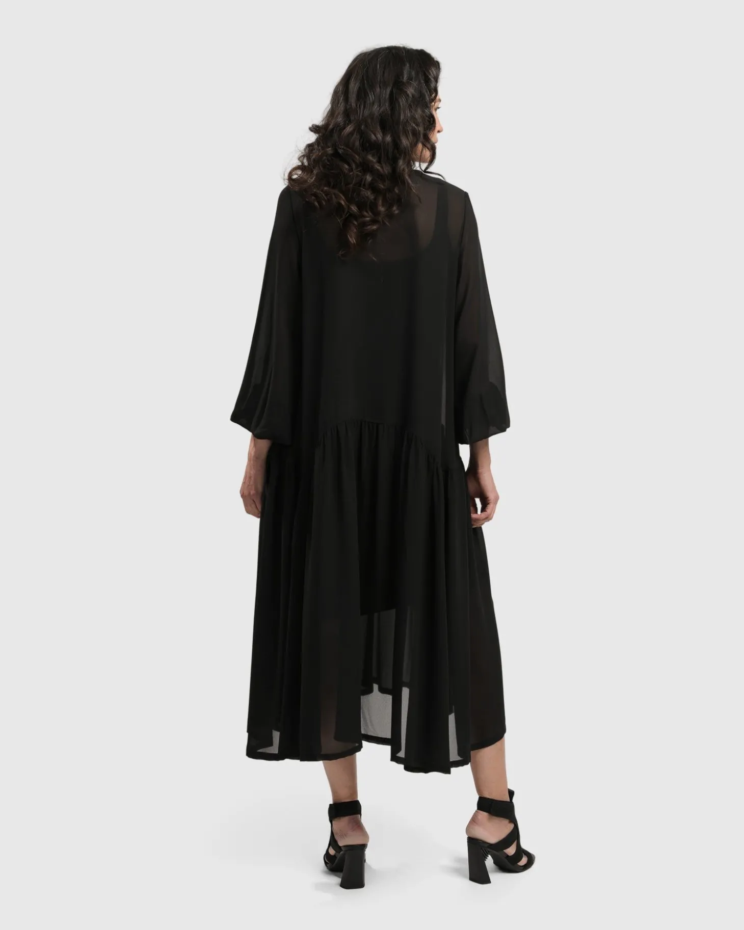 Cultured Club Popover Dress, Black