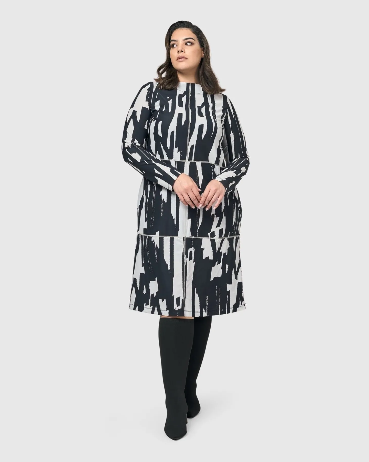 Cyber Boxy Dress, Brush