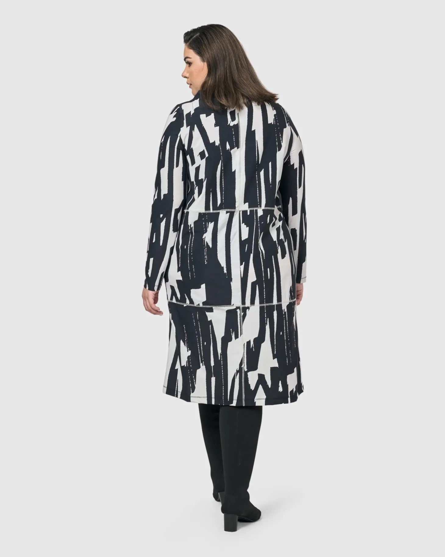 Cyber Boxy Dress, Brush