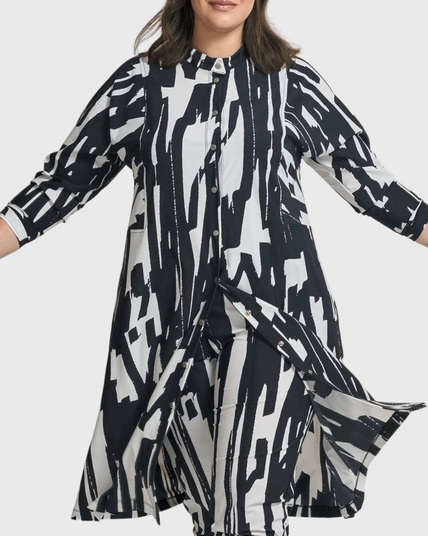 Cyber Shirt Dress, Brush