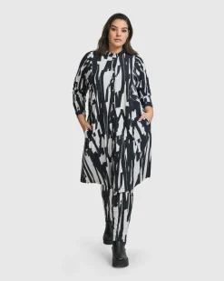 Cyber Shirt Dress, Brush