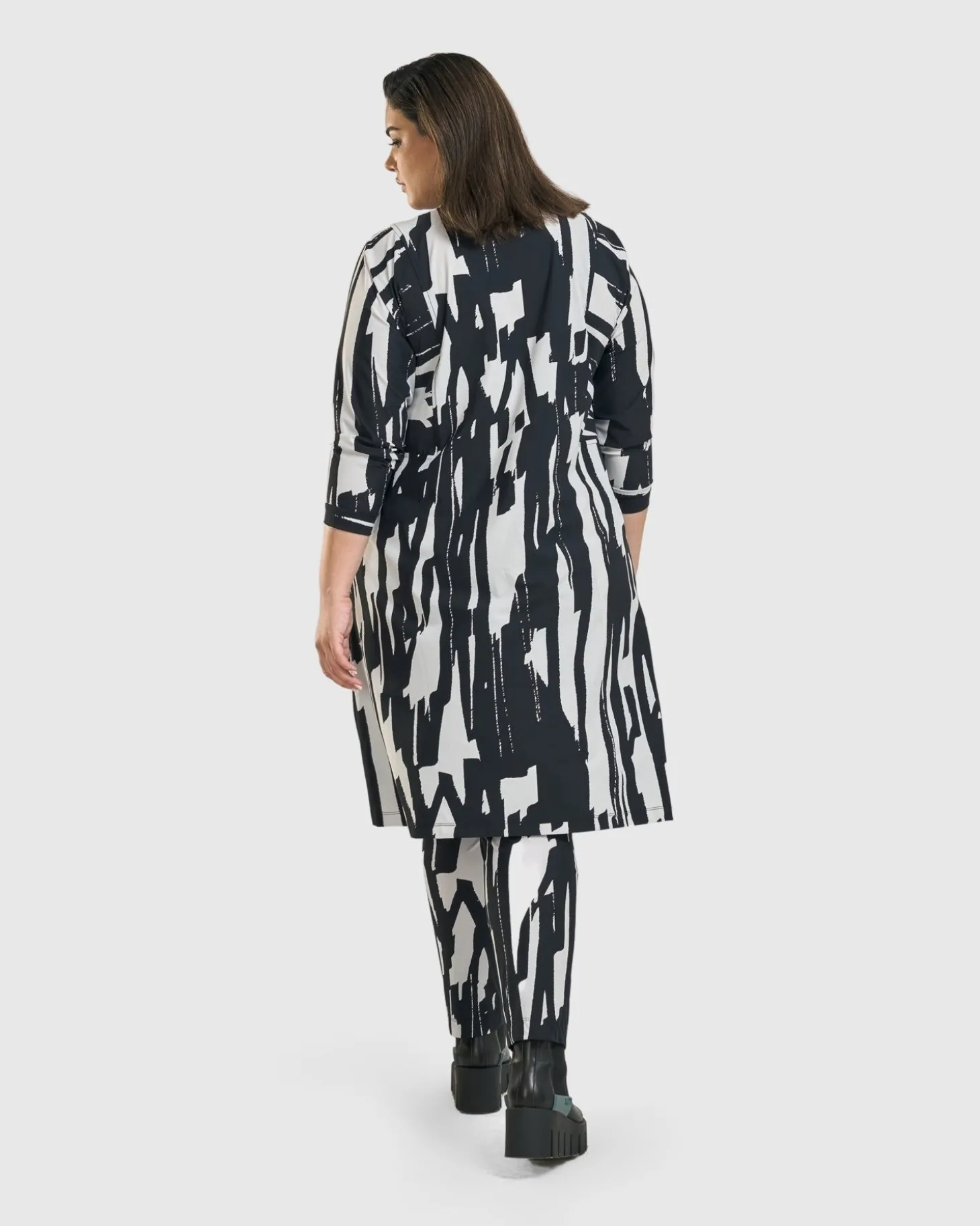 Cyber Shirt Dress, Brush