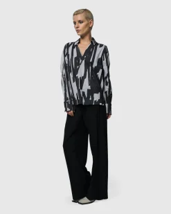 Cyber V-Neck Pullover Top, Brush