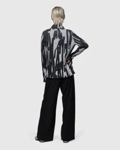 Cyber V-Neck Pullover Top, Brush