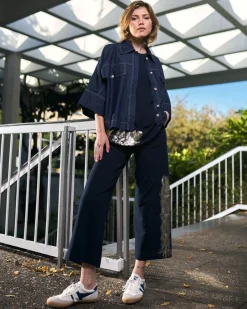 Dallas Cropped Shirt Jacket, Denim