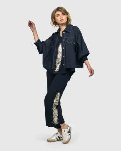 Dallas Cropped Shirt Jacket, Denim