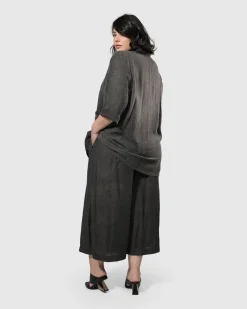 Dana Palazzo Pants, Dove Grey