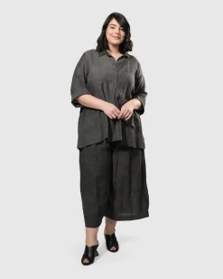 Dana Palazzo Pants, Dove Grey