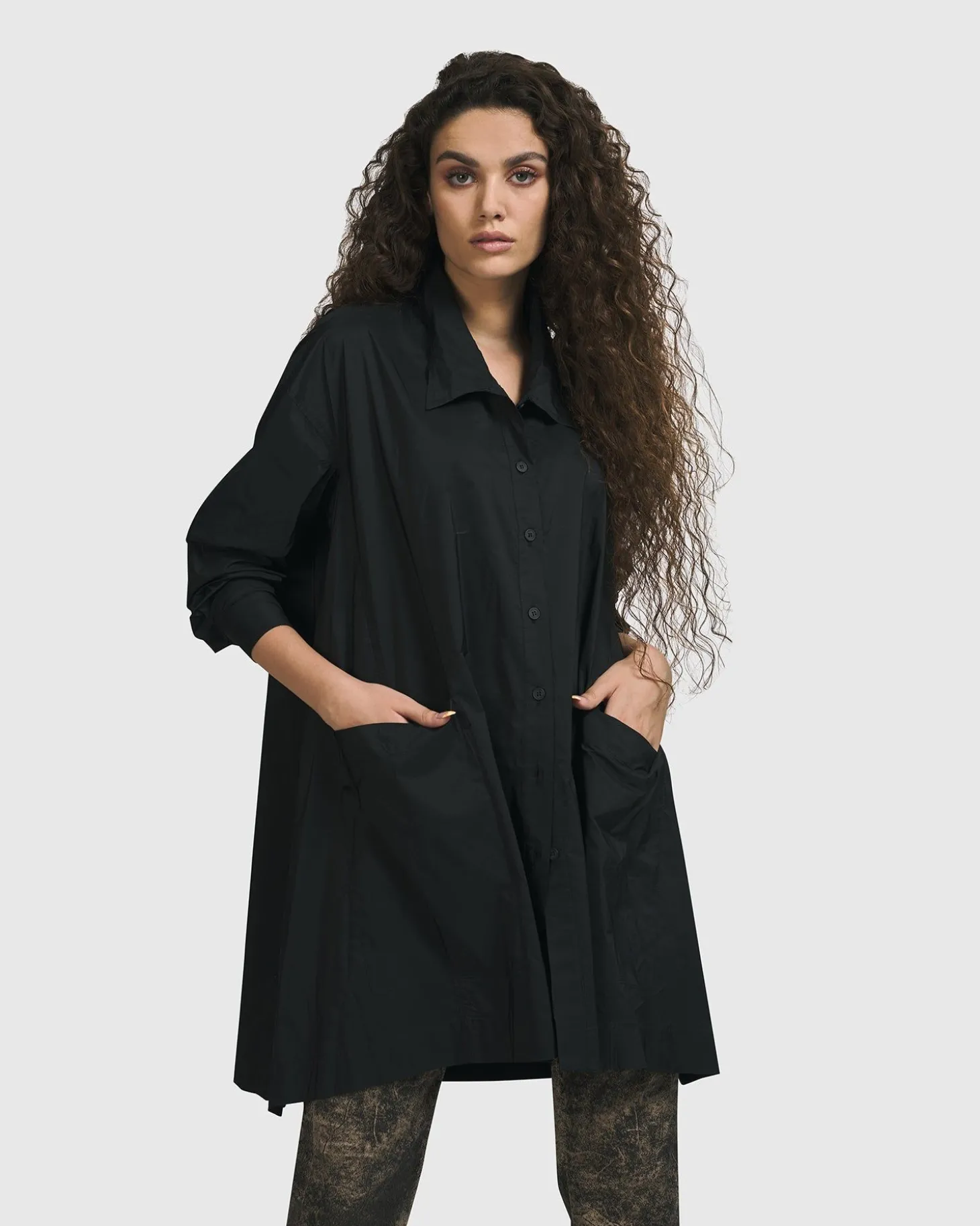 Danica Shirt Jacket, Black