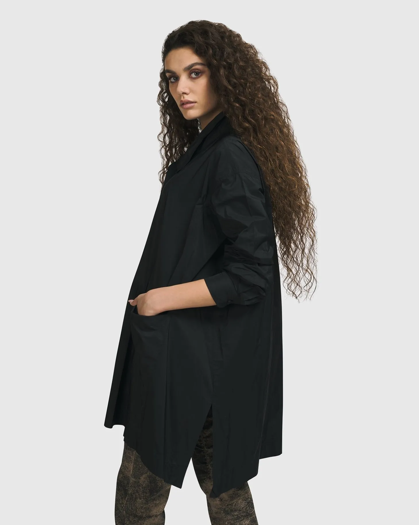 Danica Shirt Jacket, Black