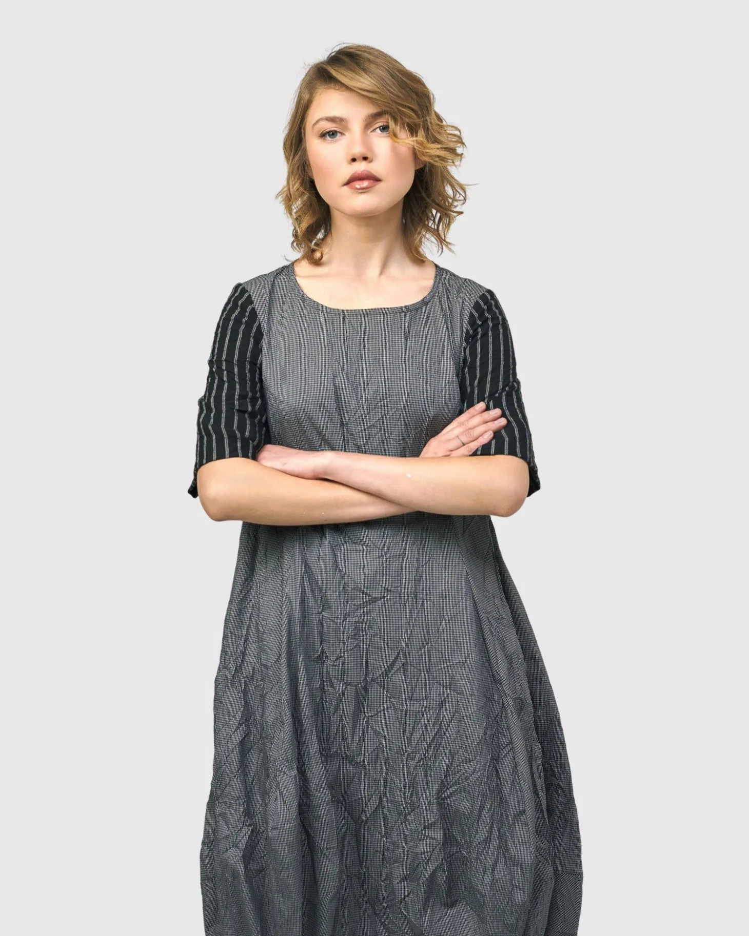 Demeter Relaxed Cocoon Dress, Mix