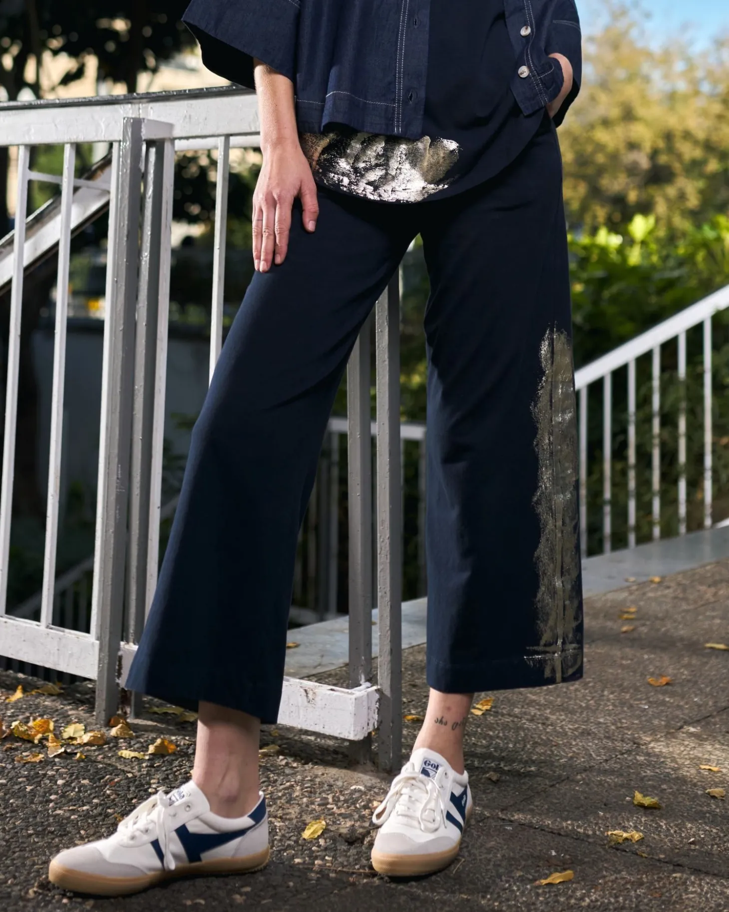 Denver Cropped Pants, Navy