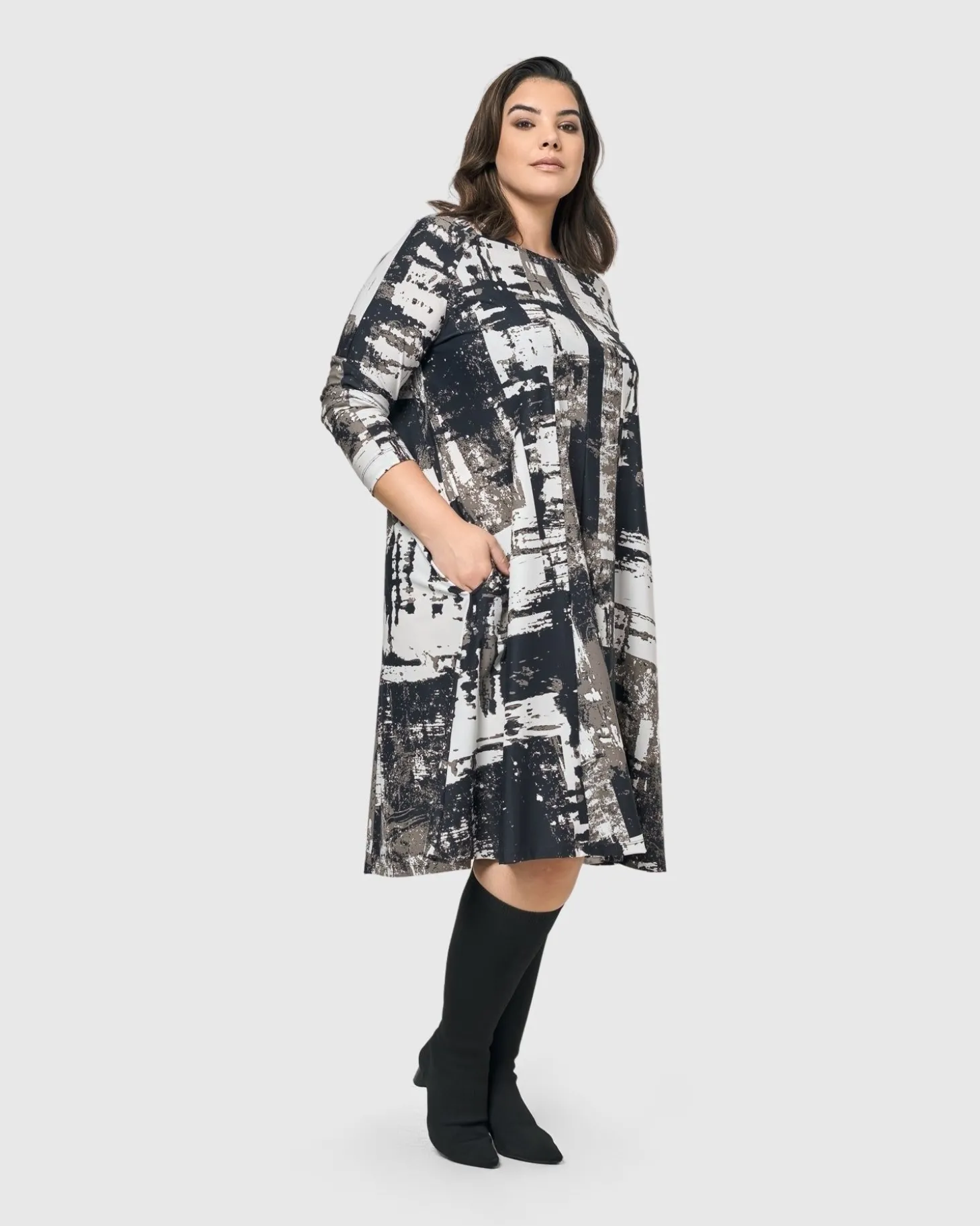 Digi A-Line Dress, Marble