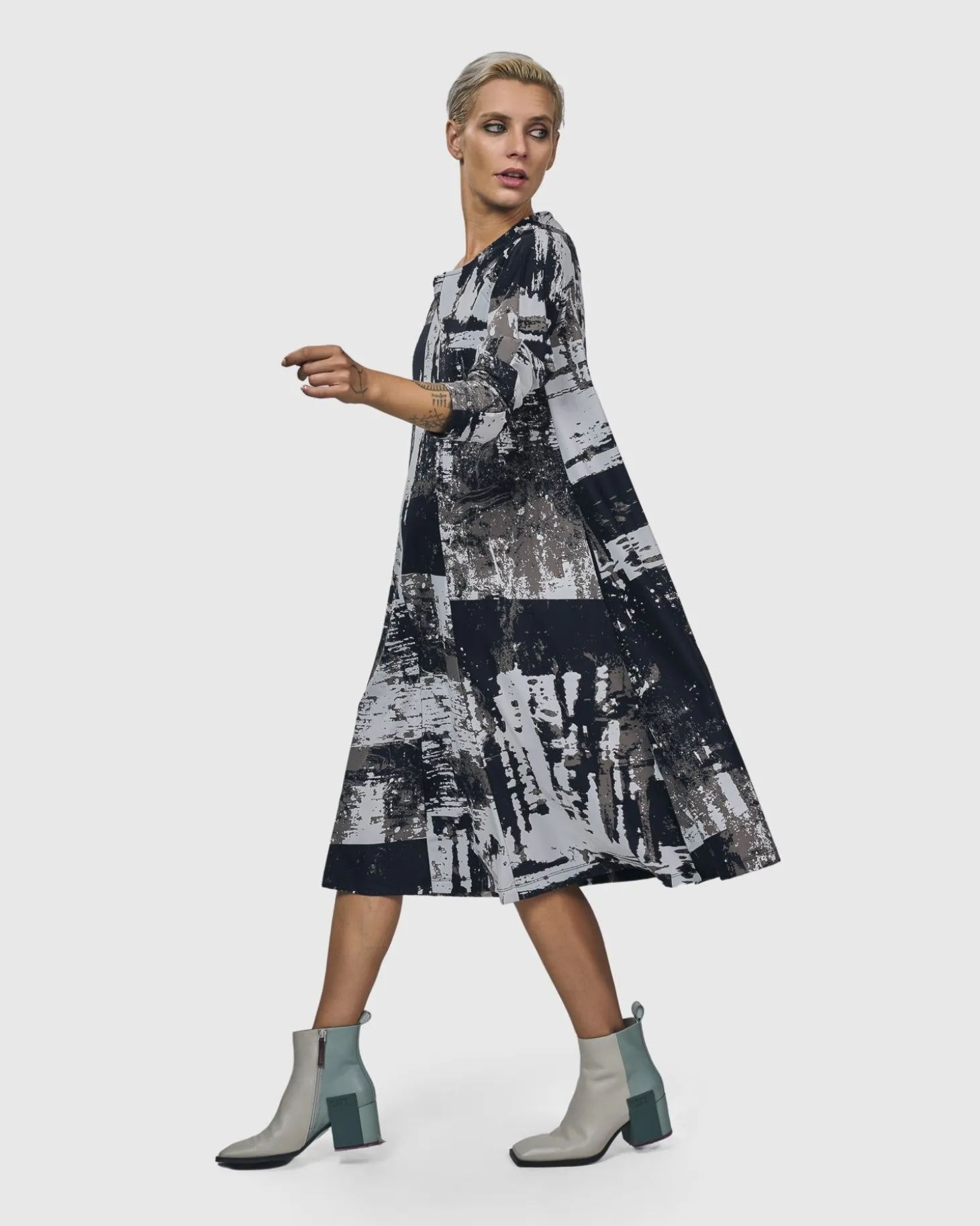 Digi A-Line Dress, Marble