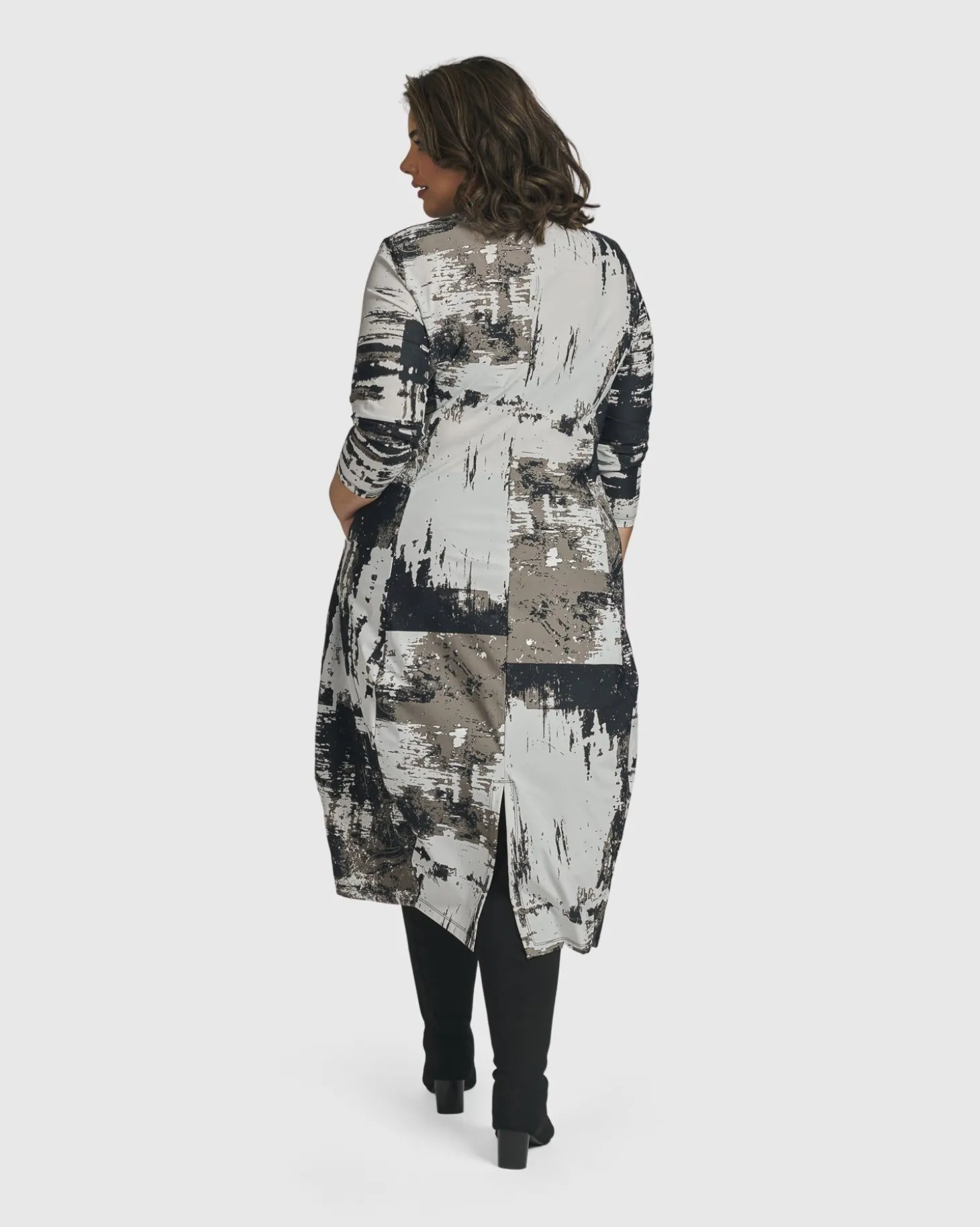 Digi Cocoon Dress, Marble