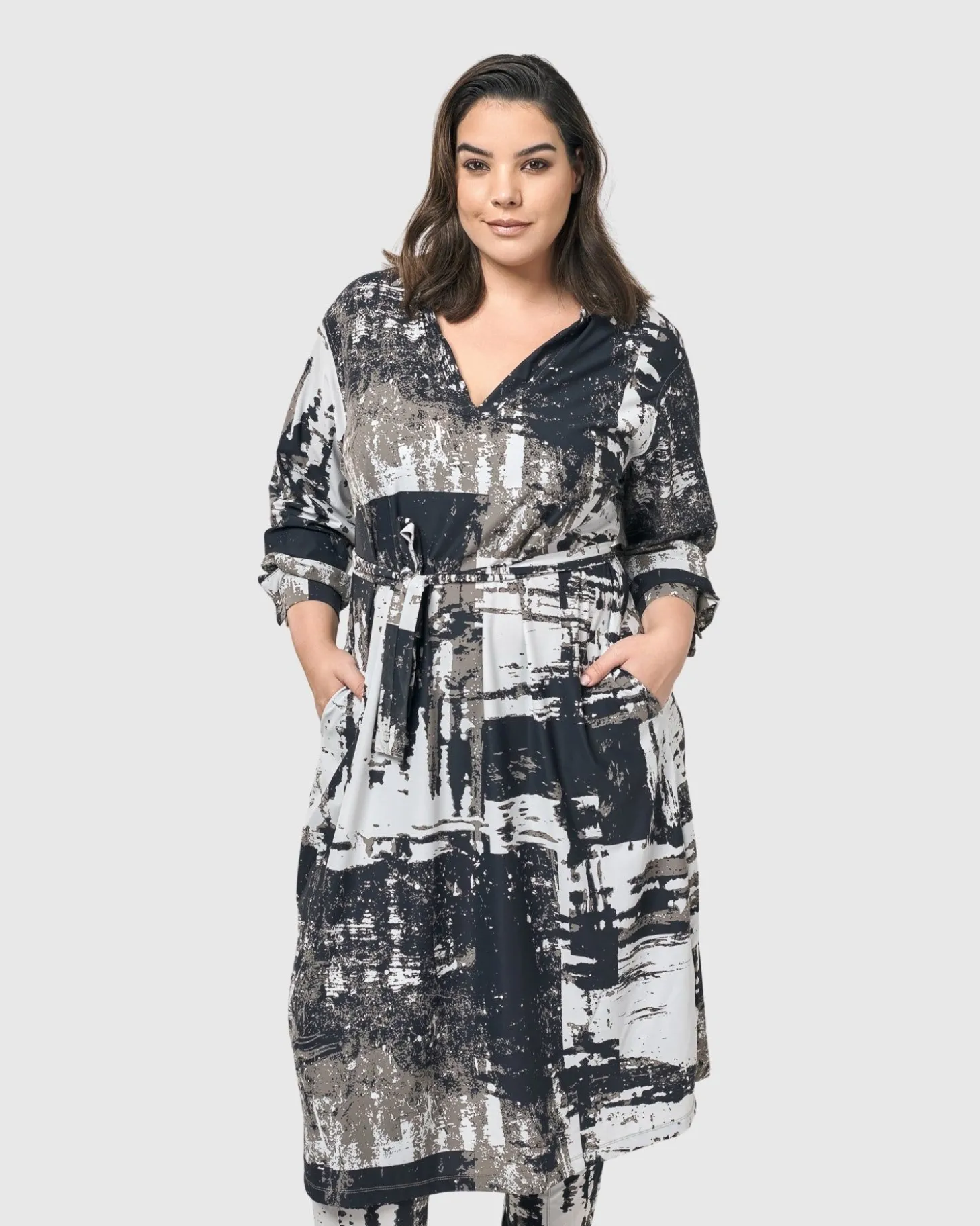 Digi Midi Dress, Marble