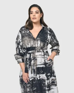 Digi Midi Dress, Marble