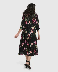 Drinks-On-Me Maxi Shirt Dress, Floral