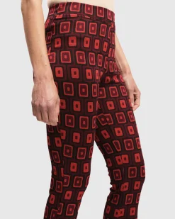 Dynamite Days Bell Bottom Pants, Red
