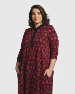 Dynamite Shirt Dress, Red
