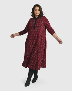 Dynamite Shirt Dress, Red