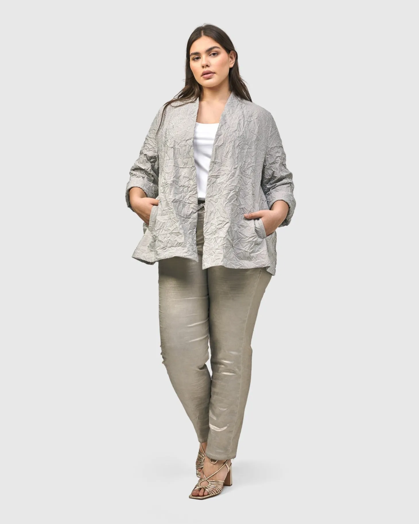 Electra Woven Jacket, Stripes