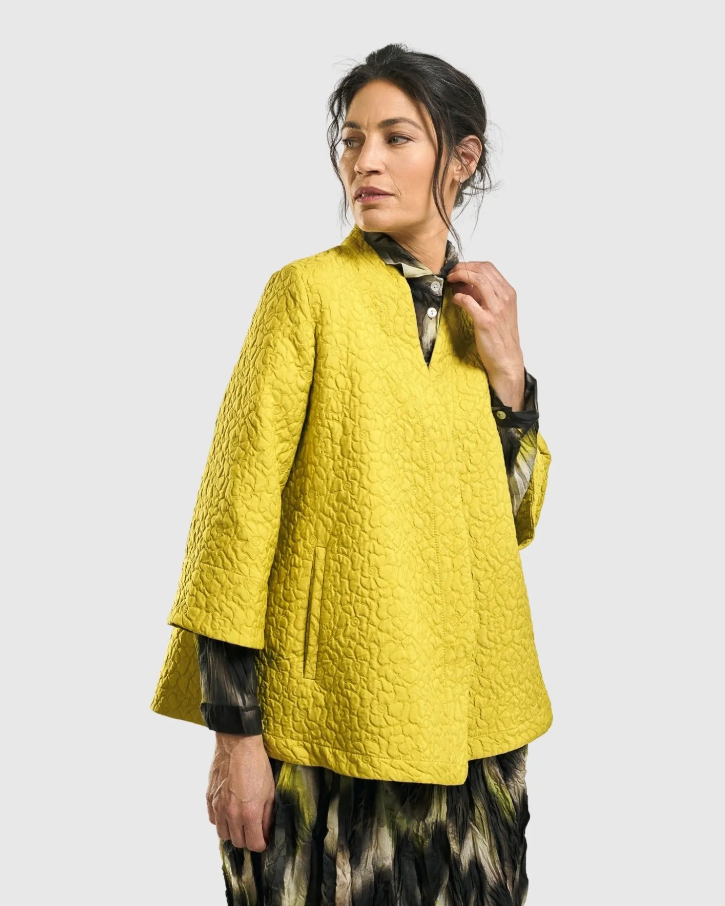 Empress A-Line Jacket, Yellow