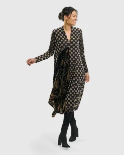 Equinox Cocoon Dress, Gold