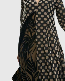 Equinox Cocoon Dress, Gold