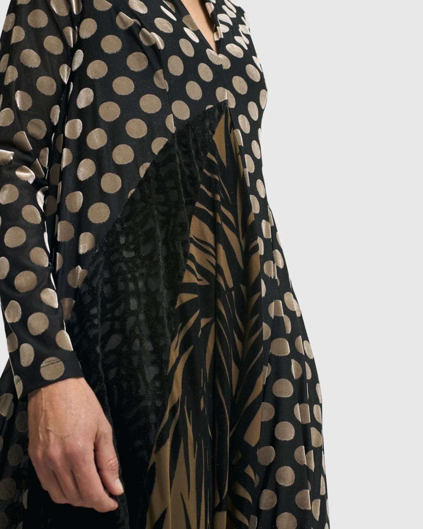 Equinox Cocoon Dress, Gold