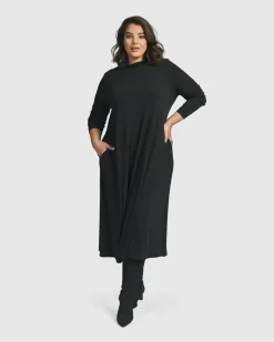 Essential A Line Dress, Black