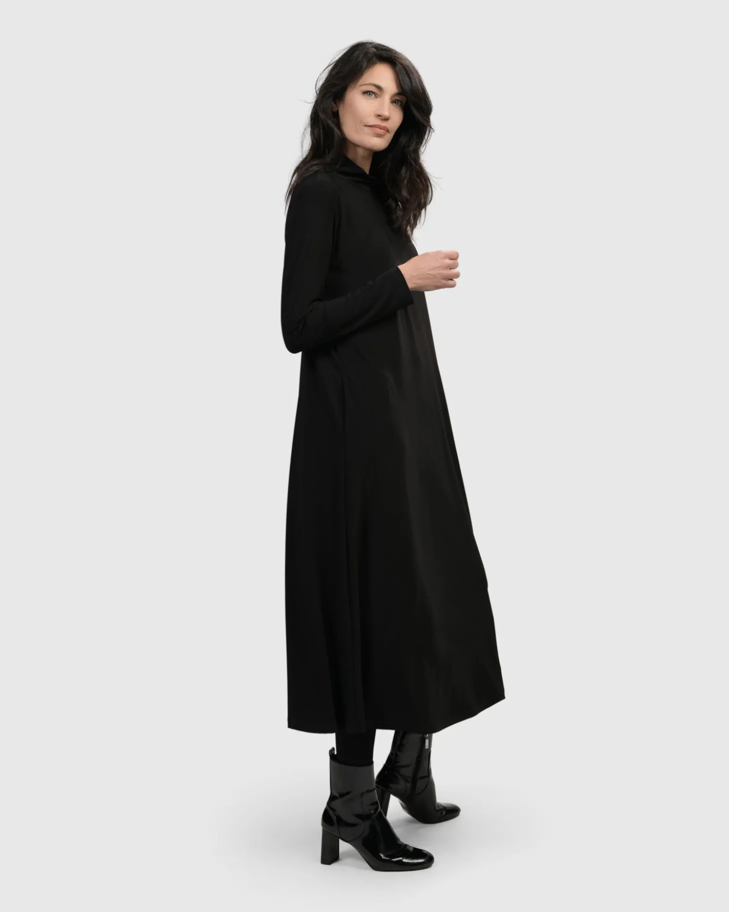 Essential A Line Dress, Black