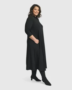 Essential A Line Dress, Black
