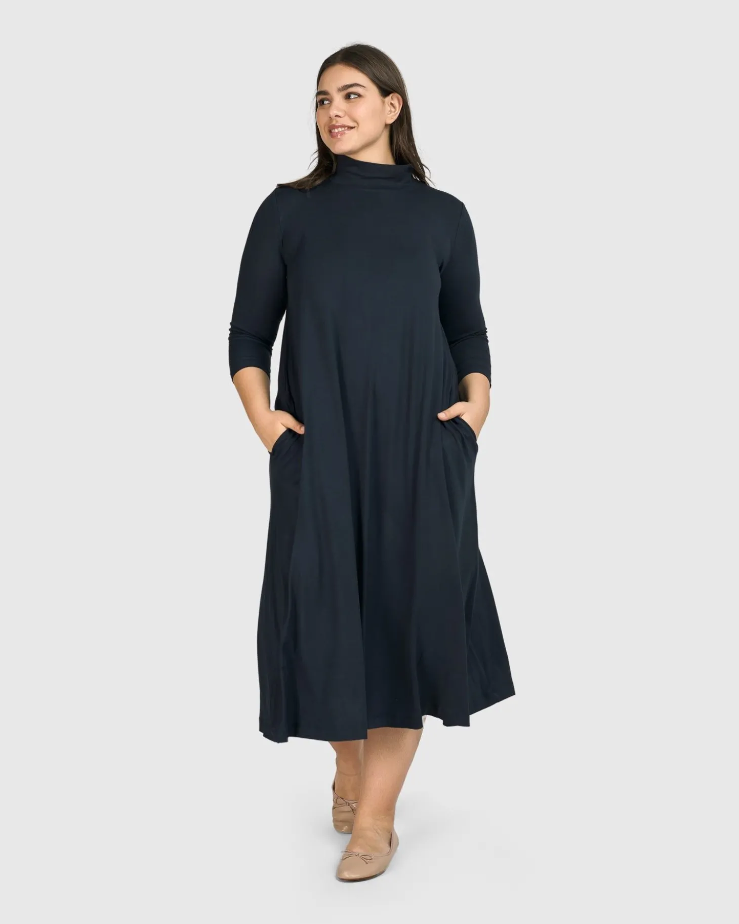 Essential A-Line Dress, Ocean