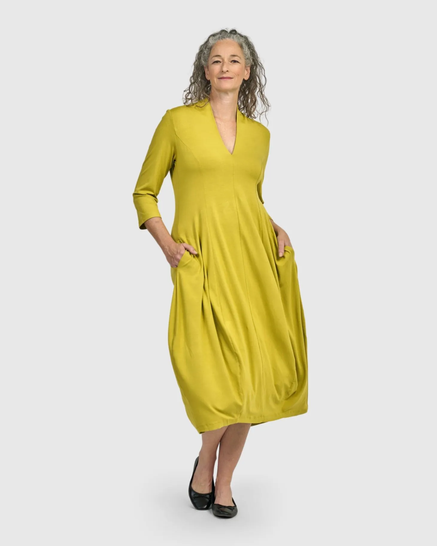 Essential Cocoon Dress, Lime