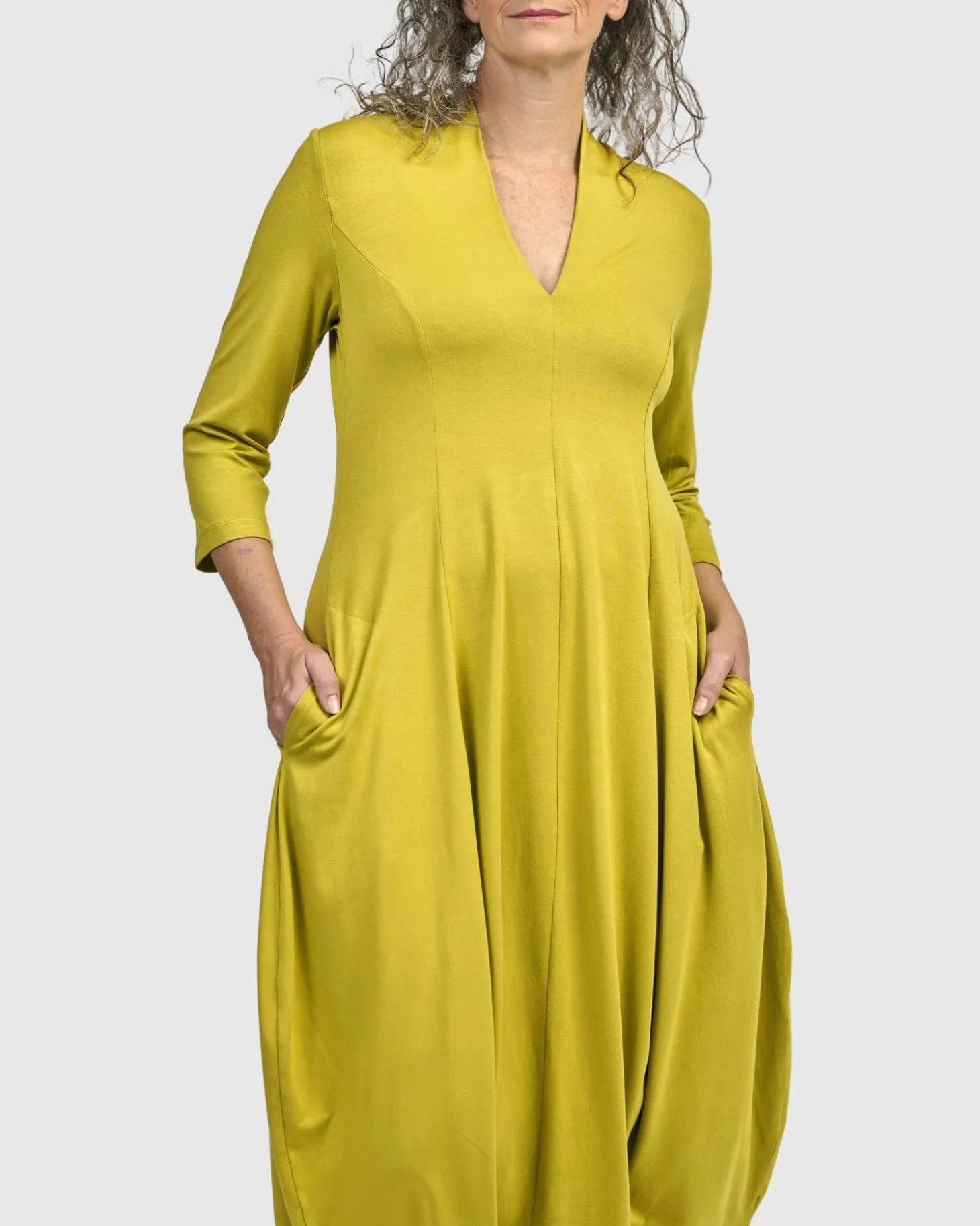 Essential Cocoon Dress, Lime