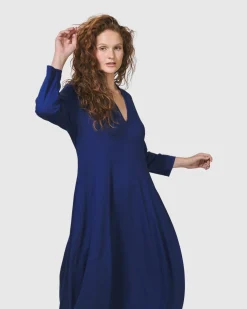 Essential Cocoon Dress, Royal Blue