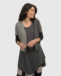 Essential Colorblock Cupro Cardigan, Multi
