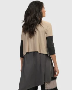 Essential Colorblock Cupro Cardigan, Multi
