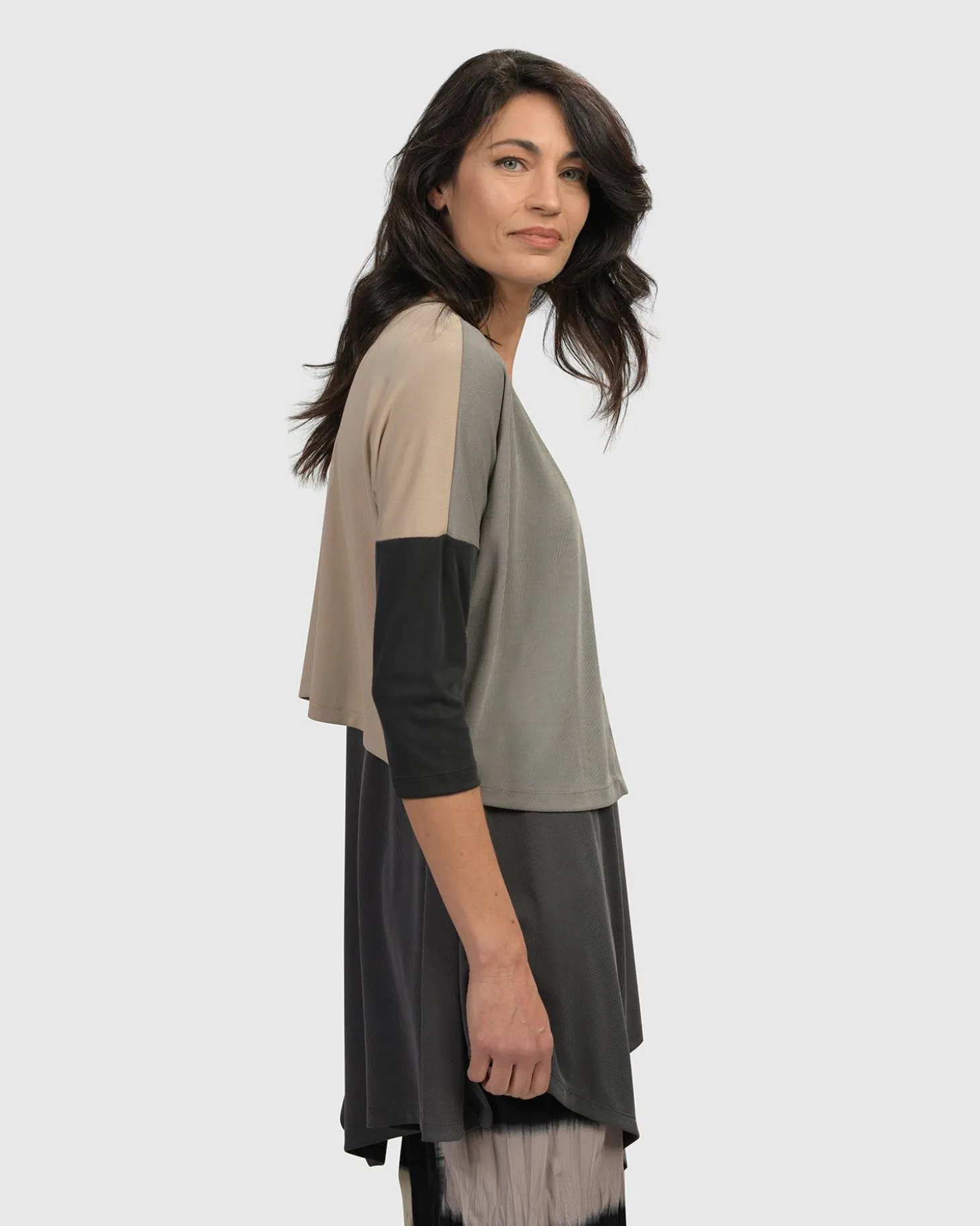 Essential Colorblock Cupro Cardigan, Multi
