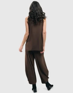 Essential Cutaway Tank Top, Coffee