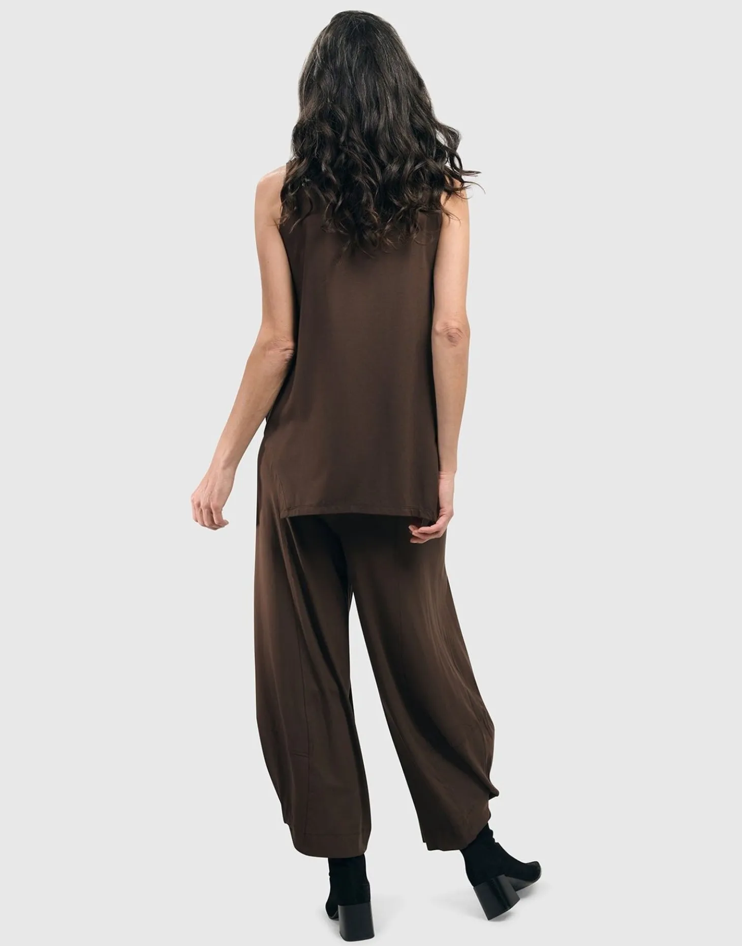 Essential Cutaway Tank Top, Coffee
