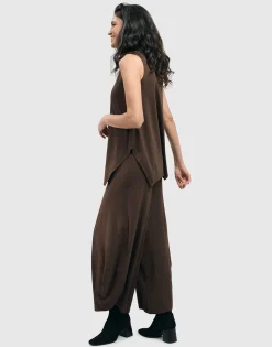 Essential Cutaway Tank Top, Coffee