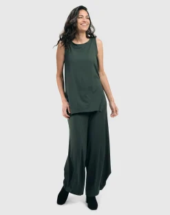Essential Cutaway Tank Top, Green