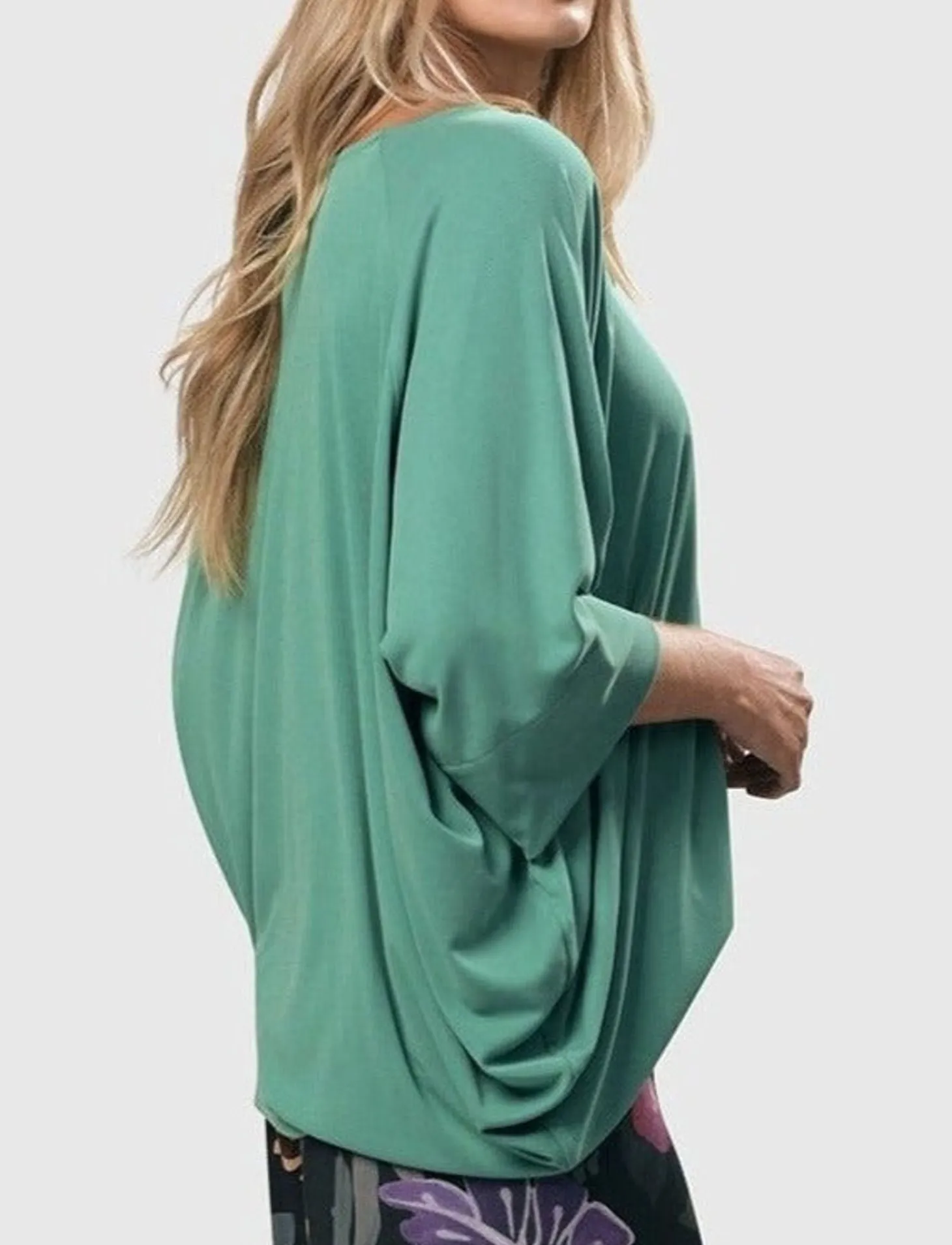 Essential Favorite Cupro Blouson Top, Seafoam