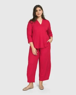 Essential Flow Pants, Red Rose