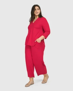 Essential Flow Pants, Red Rose