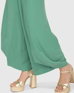 Essential Go-To Cupro Punto Pants, Seafoam